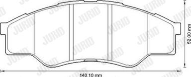 Jurid 572642J - Kit de plaquettes de frein, frein à disque cwaw.fr