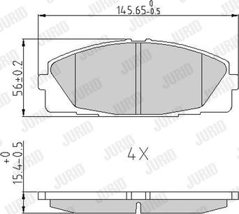 Jurid 572650J - Kit de plaquettes de frein, frein à disque cwaw.fr