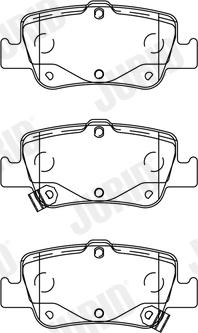 Jurid 572601J - Kit de plaquettes de frein, frein à disque cwaw.fr