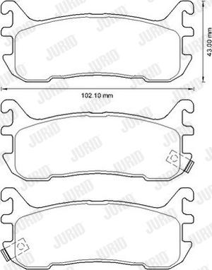 Jurid 572602J - Kit de plaquettes de frein, frein à disque cwaw.fr