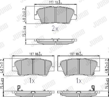 Jurid 572639J - Kit de plaquettes de frein, frein à disque cwaw.fr