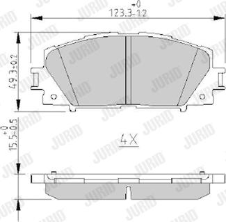 Jurid 572631J - Kit de plaquettes de frein, frein à disque cwaw.fr