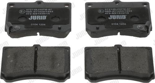 Jurid 572146J - Kit de plaquettes de frein, frein à disque cwaw.fr