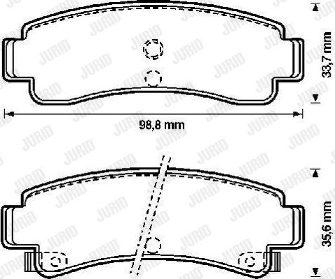 Jurid 572155J - Kit de plaquettes de frein, frein à disque cwaw.fr