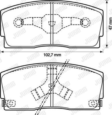 Jurid 572164J - Kit de plaquettes de frein, frein à disque cwaw.fr