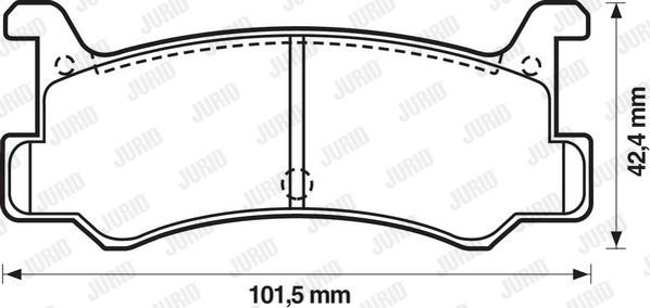 Jurid 572162J - Kit de plaquettes de frein, frein à disque cwaw.fr