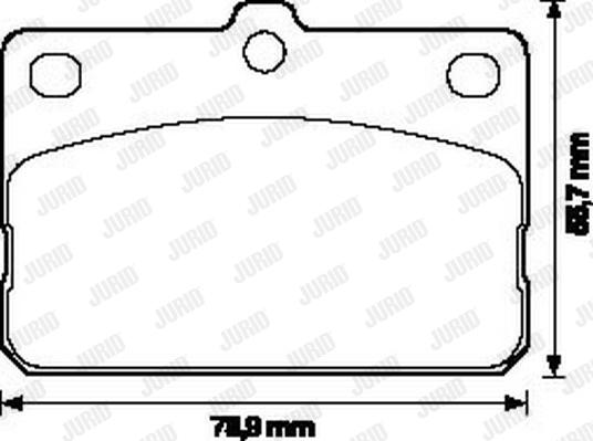 Jurid 572119J - Kit de plaquettes de frein, frein à disque cwaw.fr