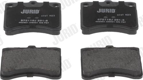 Jurid 572118J - Kit de plaquettes de frein, frein à disque cwaw.fr