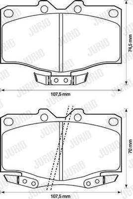 Jurid 572185J - Kit de plaquettes de frein, frein à disque cwaw.fr