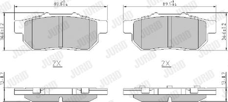 Jurid 572134J - Kit de plaquettes de frein, frein à disque cwaw.fr