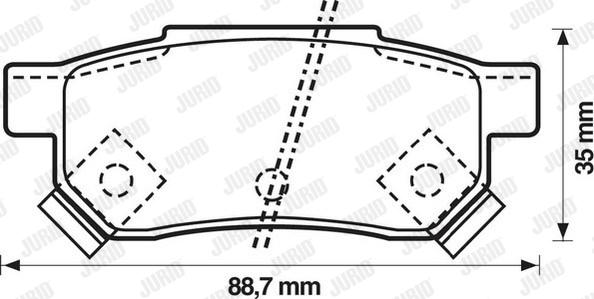 Jurid 572137J - Kit de plaquettes de frein, frein à disque cwaw.fr