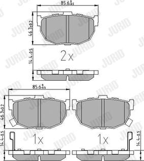 Jurid 572127J - Kit de plaquettes de frein, frein à disque cwaw.fr