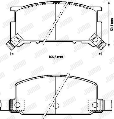 Jurid 572172J - Kit de plaquettes de frein, frein à disque cwaw.fr