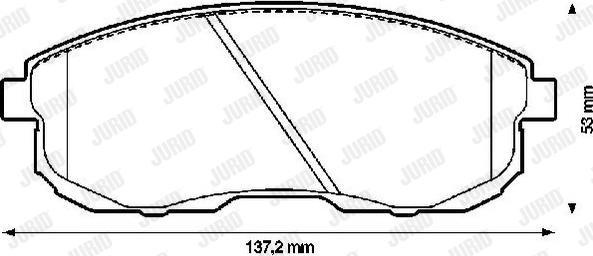 Jurid 572345J - Kit de plaquettes de frein, frein à disque cwaw.fr