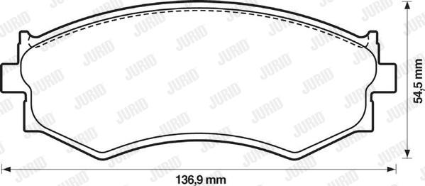 Jurid 572343J - Kit de plaquettes de frein, frein à disque cwaw.fr