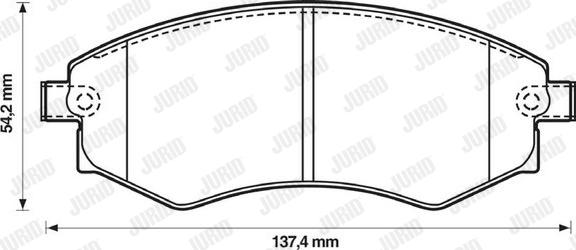 Jurid 572347J - Kit de plaquettes de frein, frein à disque cwaw.fr