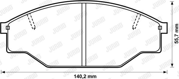 Jurid 572355J - Kit de plaquettes de frein, frein à disque cwaw.fr