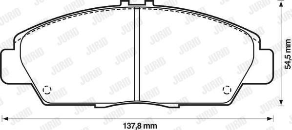 Jurid 572350J - Kit de plaquettes de frein, frein à disque cwaw.fr