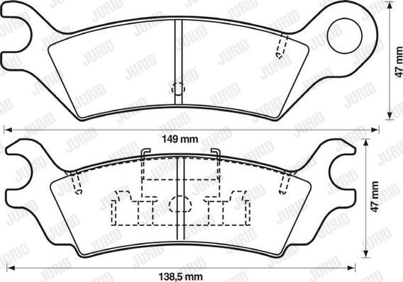 Jurid 572369J - Kit de plaquettes de frein, frein à disque cwaw.fr