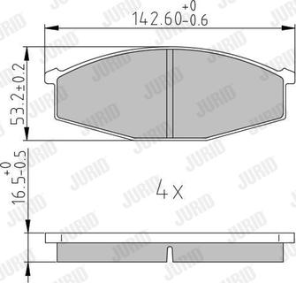 Jurid 572361J - Kit de plaquettes de frein, frein à disque cwaw.fr