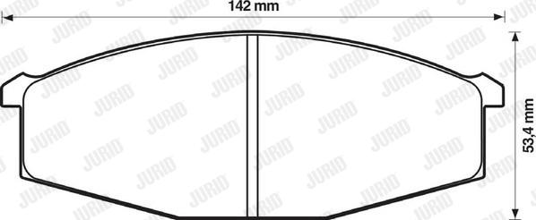 Jurid 572362J - Kit de plaquettes de frein, frein à disque cwaw.fr