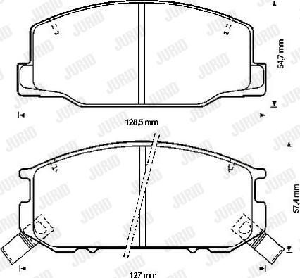 Jurid 572306J - Kit de plaquettes de frein, frein à disque cwaw.fr