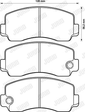 Jurid 572300J - Kit de plaquettes de frein, frein à disque cwaw.fr