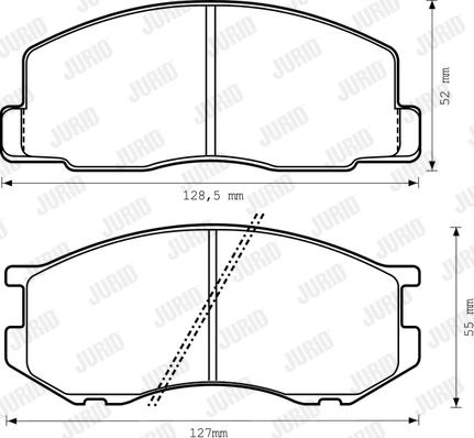 Jurid 572303J - Kit de plaquettes de frein, frein à disque cwaw.fr