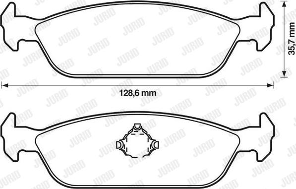 Jurid 572307J - Kit de plaquettes de frein, frein à disque cwaw.fr