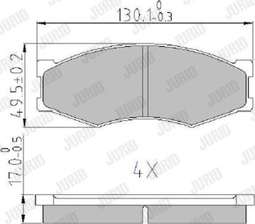 Jurid 572312J - Kit de plaquettes de frein, frein à disque cwaw.fr