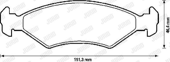 Jurid 572388J - Kit de plaquettes de frein, frein à disque cwaw.fr