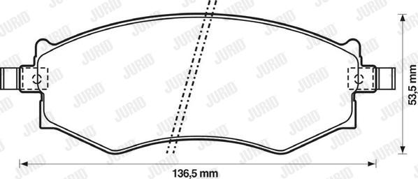 Jurid 572339J - Kit de plaquettes de frein, frein à disque cwaw.fr