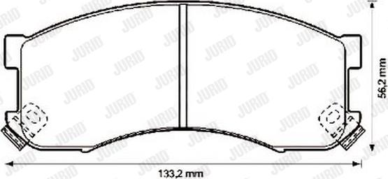 Jurid 572336J - Kit de plaquettes de frein, frein à disque cwaw.fr