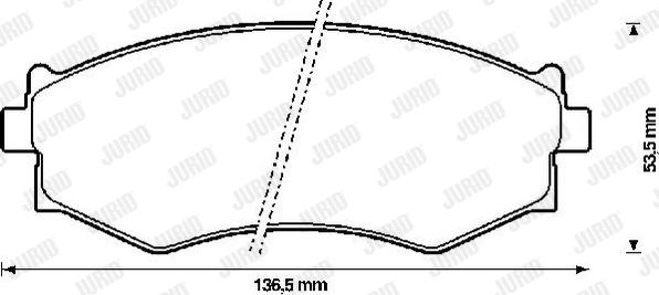 Jurid 572338J - Kit de plaquettes de frein, frein à disque cwaw.fr