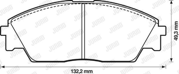 Jurid 572329J - Kit de plaquettes de frein, frein à disque cwaw.fr