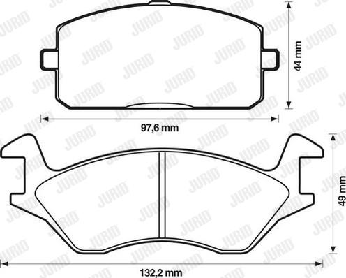 Jurid 572328J - Kit de plaquettes de frein, frein à disque cwaw.fr