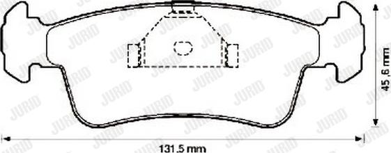 Jurid 572323J - Kit de plaquettes de frein, frein à disque cwaw.fr