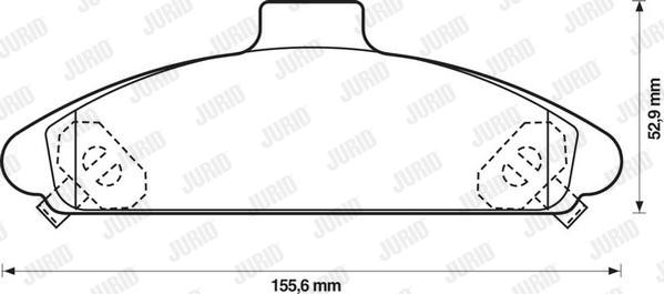 Jurid 572371J - Kit de plaquettes de frein, frein à disque cwaw.fr