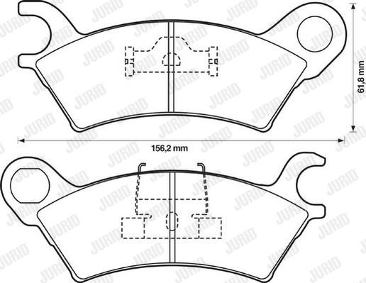 Jurid 572372J - Kit de plaquettes de frein, frein à disque cwaw.fr