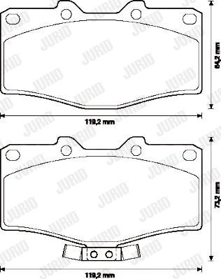 Jurid 572254J - Kit de plaquettes de frein, frein à disque cwaw.fr