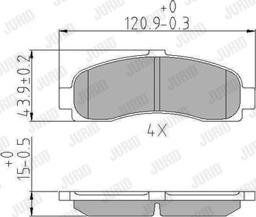 Jurid 572257J - Kit de plaquettes de frein, frein à disque cwaw.fr