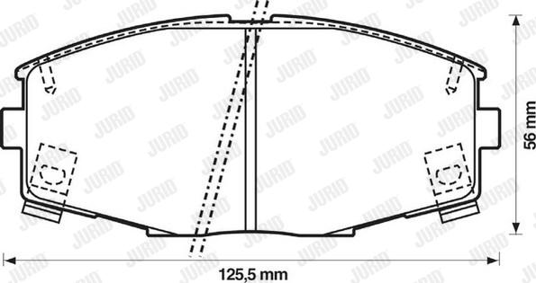 Jurid 572266J - Kit de plaquettes de frein, frein à disque cwaw.fr