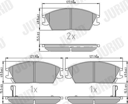 Jurid 572268J - Kit de plaquettes de frein, frein à disque cwaw.fr