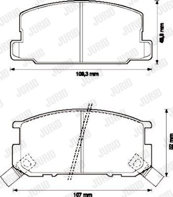 Jurid 572219J - Kit de plaquettes de frein, frein à disque cwaw.fr