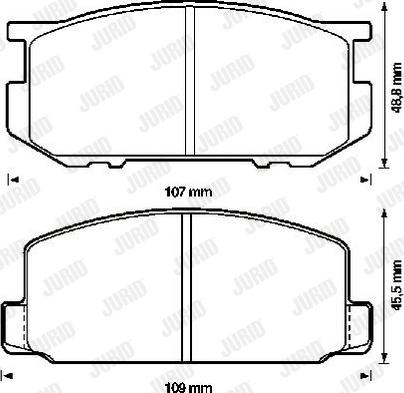 Jurid 572214J - Kit de plaquettes de frein, frein à disque cwaw.fr