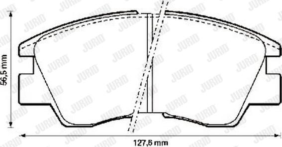 Jurid 572280J - Kit de plaquettes de frein, frein à disque cwaw.fr