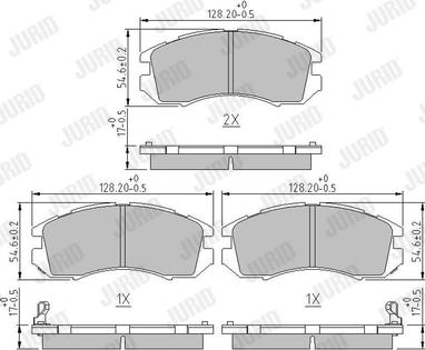 Jurid 572275J - Kit de plaquettes de frein, frein à disque cwaw.fr