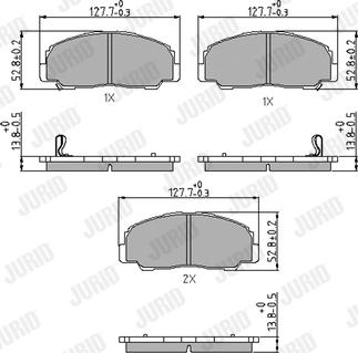 Jurid 572278J - Kit de plaquettes de frein, frein à disque cwaw.fr