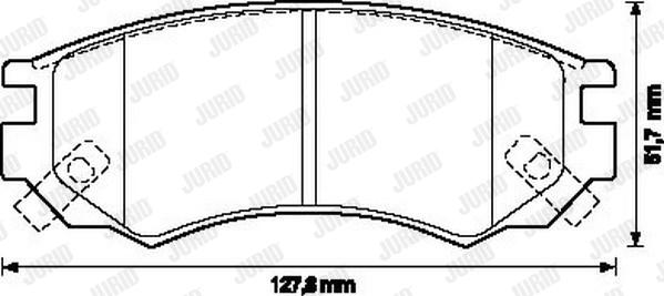 Jurid 572277J - Kit de plaquettes de frein, frein à disque cwaw.fr