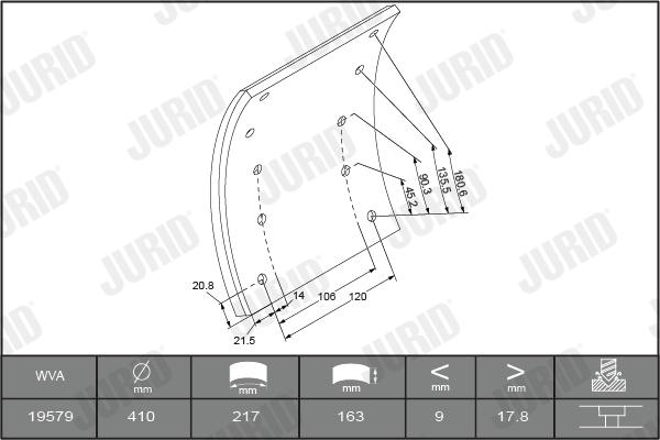 Jurid 1957901820 - Kit de garnitures de frein, frein à tambour cwaw.fr